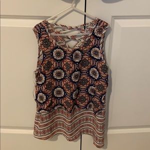 girls patterned layered tank top from macy’s